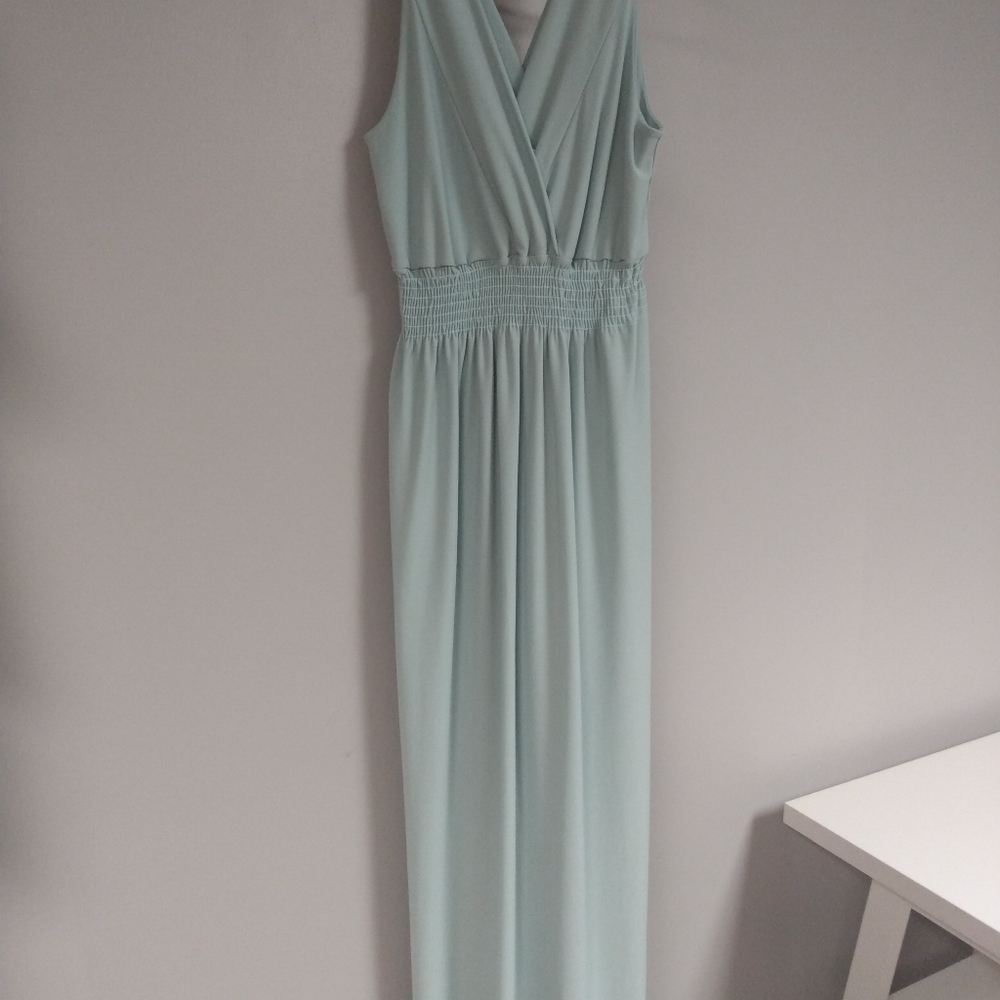 Women's Small Aqua Long Maxi Dress Gilli Brand